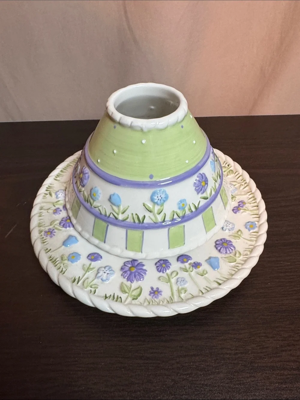 Decorative Floral Ceramic candle set